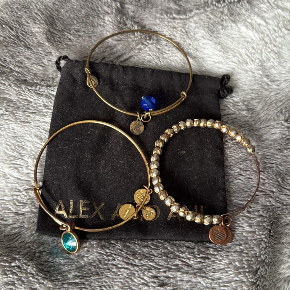 ALEX AND ANI gold bracelet set